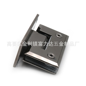 Clip de Vidrio de Acero Inoxidable de 90 Grados, Doble Cara, Negro, Acabado Brillante de Titanio, Diseño Minimalista, Bisagra para Puerta y Ventana - Product Image 4