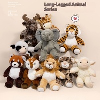 Peluche d'animal à longues pattes, plusieurs modèles (Lion, Tigre, Éléphant, Girafe), poupée assise, rembourrage en coton PP, 31-50cm, cadeau unisexe