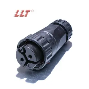 LLT M22 2 pole male to female connector screw terminal waterproof connector