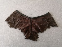 Livraison discrète Culotte string femme en dentelle multicolore S-XXXL à motif cils ajouré taille basse