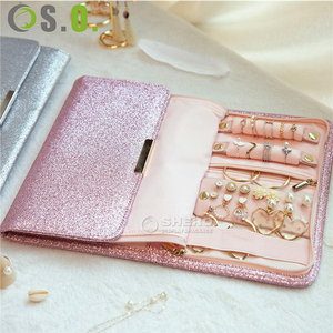 Shero Luxury Premium High End <b>Glitter</b> PU Jewelry Storage <b>Bag</b> Custom Color Size for Necklace Pendant Portable Display - Product Image 4
