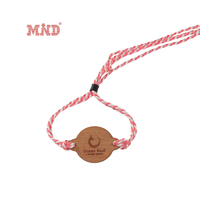 Pulsera de Tela Tejida con Chip NFC de 13.56MHz, para Acceso a Hoteles y Resorts, con Diseño de Bambú