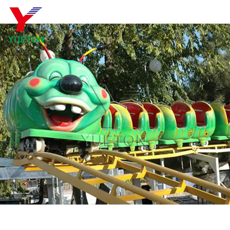 ซื้อ Amusement Park Rides อุปกรณ์เด็กรถไฟขนาดเล็ก Wacky Worm Mini Roller Coaster สำหรับขาย