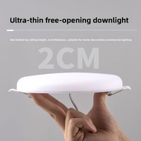 Plafonnier LED en aluminium ultra-fin sans bordure 6000K Ra70-79 IP33 Durée de vie de 30 000 heures Éclairage circulaire pour couloir et escalier