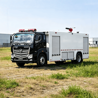 Camion de lutte contre l'incendie Foton 4X2 Diesel 6000L, véhicule de sauvetage incendie à mousse et poudre