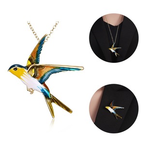 BY-60 Wholesale Fashion Alloy Neck Jewelry Enamel Bird <strong>Swallow</strong> Pendant <strong>Necklace</strong> - Product Image 4