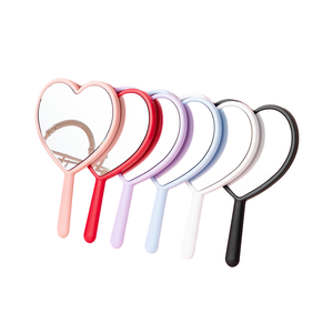 Miroir cosmétique compact à cadre en plastique, miroir de poche mignon en forme de cœur, miroir à une face, logo personnalisé - Product Image 5