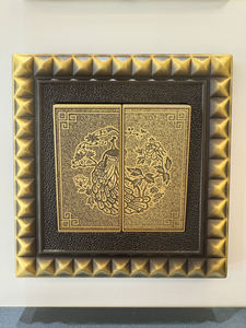 86 tường Rocker chuyển đổi bảng điều khiển đồng Retro Antique Brass 24K vàng Coffe màu uk13a 250v1/2/3/4gang phổ Ổ cắm ổ cắm biệt thự - Product Image 5