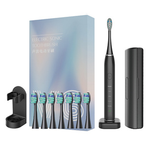 Brosse à dents électrique sonique rechargeable, étanche IPX7, portable, avec 6 têtes de brosse et étui de voyage - Product Image 3