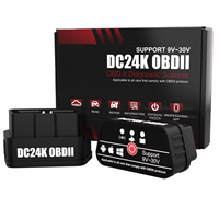 Lecteur OBDII compatible Bluetooth Lecteur de code automobile Obd2 Elm327 DC24K pour CAMION Tous véhicules 9V-30V Compatible Android IOS Windows