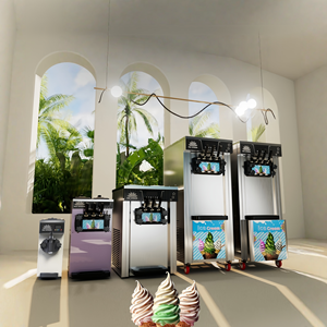 Máquina Comercial de Helado Suave de Acero Inoxidable con Función de Yogur Congelado y Opciones de Frutas y Leche para Bares de Snacks y Cafeterías - Product Image 3