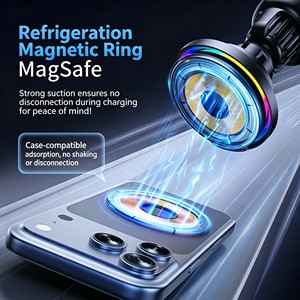 Chargeur de voiture magnétique sans fil Qi2.2 à refroidissement par air 25W, compatible avec les téléphones mobiles <span class=keywords><strong>Apple</strong></span> 17, support métallique, <span class=keywords><strong>charge</strong></span> rapide - Product Image 3