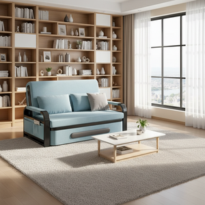 Canapé-lit portable moderne avec <span class=keywords><strong>housse</strong></span> en lin, compressé <span class=keywords><strong>sous</strong></span> <span class=keywords><strong>vide</strong></span>, à ressort rapide, installation facile, inclinable pour salon - Product Image 2