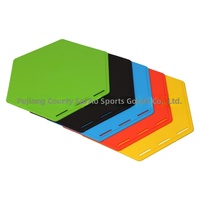 Tapis d'entraînement hexagonal pour l'équilibre, l'agilité, la condition physique, les exercices de travail des pieds, les exercices en plein air, antidérapant, en élastomère thermoplastique