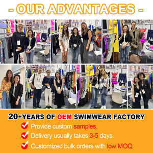 Bộ Bikini Băng tóc 2 mảnh cổ yếm <span class=keywords><strong>g</strong></span>ợi cảm cho nữ-Bộ quần dài cắt cao thoáng khí in hình - Product Image 6