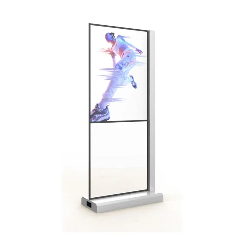 55 inch oled transparent touch screen advertising screen double splicing digital signage oled transparent display