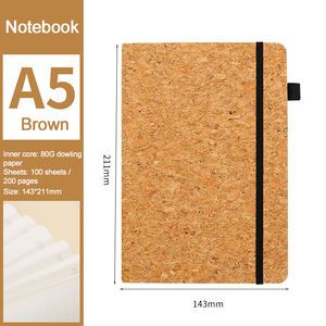 Cuaderno de Tapa Dura A5 Personalizable de Alta Calidad con Corcho y Materiales Ecológicos, Papel Beige Dawling, Promocional - Product Image 5
