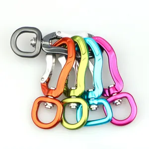 light weight metal snap carabiner swivel hook clip aviation aluminum carabiner