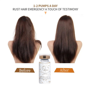 Q8 24K Pulidor Brillo Suero para el cabello Mejor fortalecimiento Brillo Aceite de argán Orgánico Nutritivo Cabello seco diario Etiqueta privada - Product Image 2