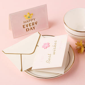 맞춤형 로고 아트 초대장 카드 접이식 비즈니스 인사 엽서 감사 카드 어머니의 날 생일 오프셋 제작 카드보드 - Product Image 2