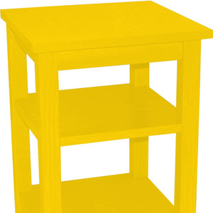 HMS 28สีเหลืองไม้สนยืนข้างเตียงหรูหราโบราณที่ทันสมัยตู้สำหรับอพาร์ทเม้นโรงพยาบาลคุณสมบัติการชาร์จแบบไร้สาย - Product Image 4