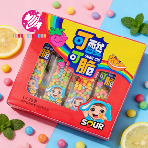 Caramelle Gommose Halal Sour Rainbow Rope Crunchy, Gusto Frutta, Croccanti, Personalizzabili, all'Ingrosso - Product Image 6