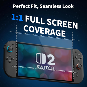 กระจกนิรภัยกันกระแทกแบบบางพิเศษ 9H สำหรับ Nintendo Switch Series ป้องกันรอยขีดข่วนเต็มจอ ไม่มีฟองอากาศ หนา 0.33 มม. รุ่นใหม่ล่าสุด - Product Image 2