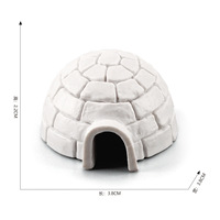 Modèle d'igloo simulé, mini-maison de neige, arbre de Noël, décor de bac à sable, ornement statique