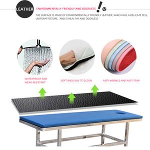 Table de massage portable en acier, lit de soin du visage en cuir pour les professionnels des salons de tatouage, des spas et de la thérapie - Product Image 2