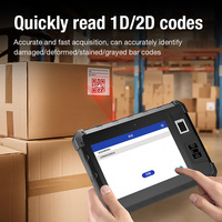Tablette industrielle robuste FBI avec lecteur d'empreintes digitales, 8 pouces, 6 Go + 128 Go, Android, NFC, avec scanner de code-barres 2D pour la collecte de données