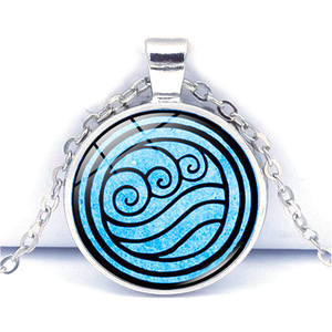 Collier <span class=keywords><strong>Avatar</strong></span> The Last Airbender pour femmes, bijoux Air Nomad Fire and Water tribal, dôme en verre, pendentif, chaîne, cadeaux pour hommes - Product Image 3