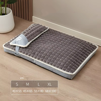Lit pour chat et chien en tissu à carreaux mignon, coussin doux et confortable, housse amovible rouge avec oreiller en mousse, pour toutes les saisons - Vente flash