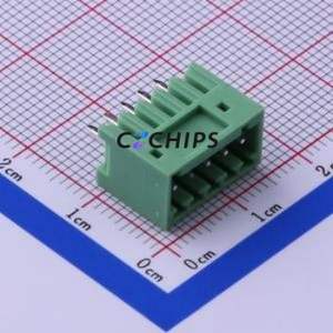 KF2EDGV-2.5-5P Plug-in Terminal Block Through hole,P=2.5mm Connector Board-to-Board / Socket - Closed 1x5P 2.5mm Green - Product Image 1