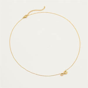 Gioielli di moda impermeabile PVD oro placcato 18K in acciaio inox zircone amore <span class=keywords><strong>cuore</strong></span> Infinity lettera 8 ciondolo <span class=keywords><strong>collana</strong></span> per le donne - Product Image 4