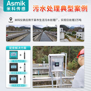 pH-mètre en ligne Asmik 0-14 pH, précision 0,02 pH, capteur pour le traitement des eaux usées industrielles avec sonde externe - Product Image 3