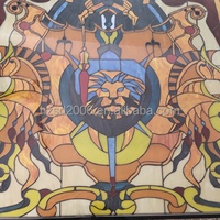 Panneau de vitrail en verre massif de style européen, motif ange de cathédrale, fait main, durable, pour décoration, fourni par l'usine chinoise