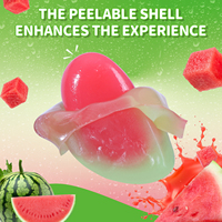Bonbons à peler Amos Peelerz, saveur pastèque, halal, bonbons gélifiés aux fruits pelables