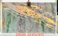 Dalle de pierre en quartzite vert Gaya FANCY STONE, 1,8 cm, finition polie, pour plans de travail de cuisine, murs de salle de bain et projets de meubles.
