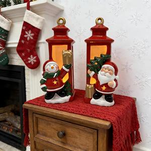 Luces <span class=keywords><strong>de</strong></span> Jardín <span class=keywords><strong>de</strong></span> Navidad con Forma <span class=keywords><strong>de</strong></span> Santa, Muñeco <span class=keywords><strong>de</strong></span> Nieve y <span class=keywords><strong>Reno</strong></span> Pintadas en Terracota - Adornos Decorativos para Jardín con Brillo LED - Product Image 4