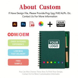 High Quality A6 Spiral Bound Notebooks with Pen and <b>Sticky</b> <b>Note</b> Customized Hard Paper Cover Comfortable Notebooks for Office - Product Image 2