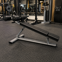 Banc Abdominal Réglable Inclinable pour Sit-ups et Haltères – Équipement d'Entraînement de Force pour le Core, Idéal Maison et Salle de Sport