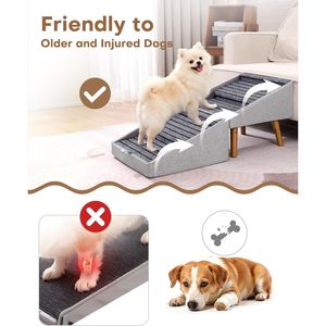 <b>Dog</b> Ramp Stairs For Couch <b>Bed</b> Light Grey Non Slip 17.13 In H Joint Support For <b>Small</b> Medium Large <b>Dogs</b> Cats Puppy - Product Image 4