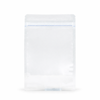 Pochette transparente personnalisée avec fermeture éclair pour collations, sac de rangement en plastique transparent refermable