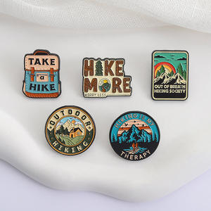 Alfileres de esmalte para acampar salvaje, <span class=keywords><strong>tomar</strong></span> una merluza, más senderismo, viaje de montaña, montañas, ríos, broches, insignias de solapa, regalos de joyería para exteriores - Product Image 5