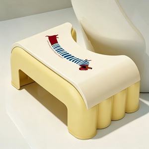 Children's Plastic Toilet Stool With Footrest Large Straight Body For Kids Potty Training - Product Image 1