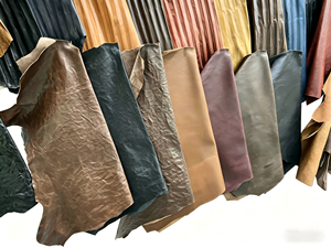 Pelle di vitello di bufalo d'acqua verticale, conciata a mano e cerata, tinta all'acqua, per abbigliamento e calzature, pelle lucida di alta qualità - Product Image 5