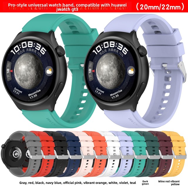 Soft Silicone Replacement Watch Strap 20/22mm for Huawei Watch Buds Watch 3 GT2 Smartwatch
