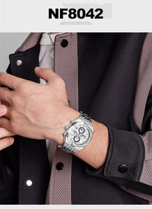 NAVIFORCE 8042 SWS Usine <span class=keywords><strong>Pas</strong></span> <span class=keywords><strong>Cher</strong></span> Montres Quartz Pour Hommes Petites Trois Aiguilles Affaires Mâle Étanche Grand Cadran Logo Personnalisé - Product Image 6