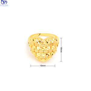 Jxx, última moda, <span class=keywords><strong>anillo</strong></span> de corazón, <span class=keywords><strong>anillo</strong></span> de joyería de <span class=keywords><strong>24K</strong></span>, <span class=keywords><strong>anillo</strong></span> de boda chapado en <span class=keywords><strong>oro</strong></span> para hombres y mujeres, joyería - Product Image 4