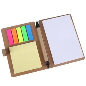 Khuyến mại Tùy chỉnh in tên thương hiệu kết hợp Memo Pads Neon cờ Dải notepad với bút
